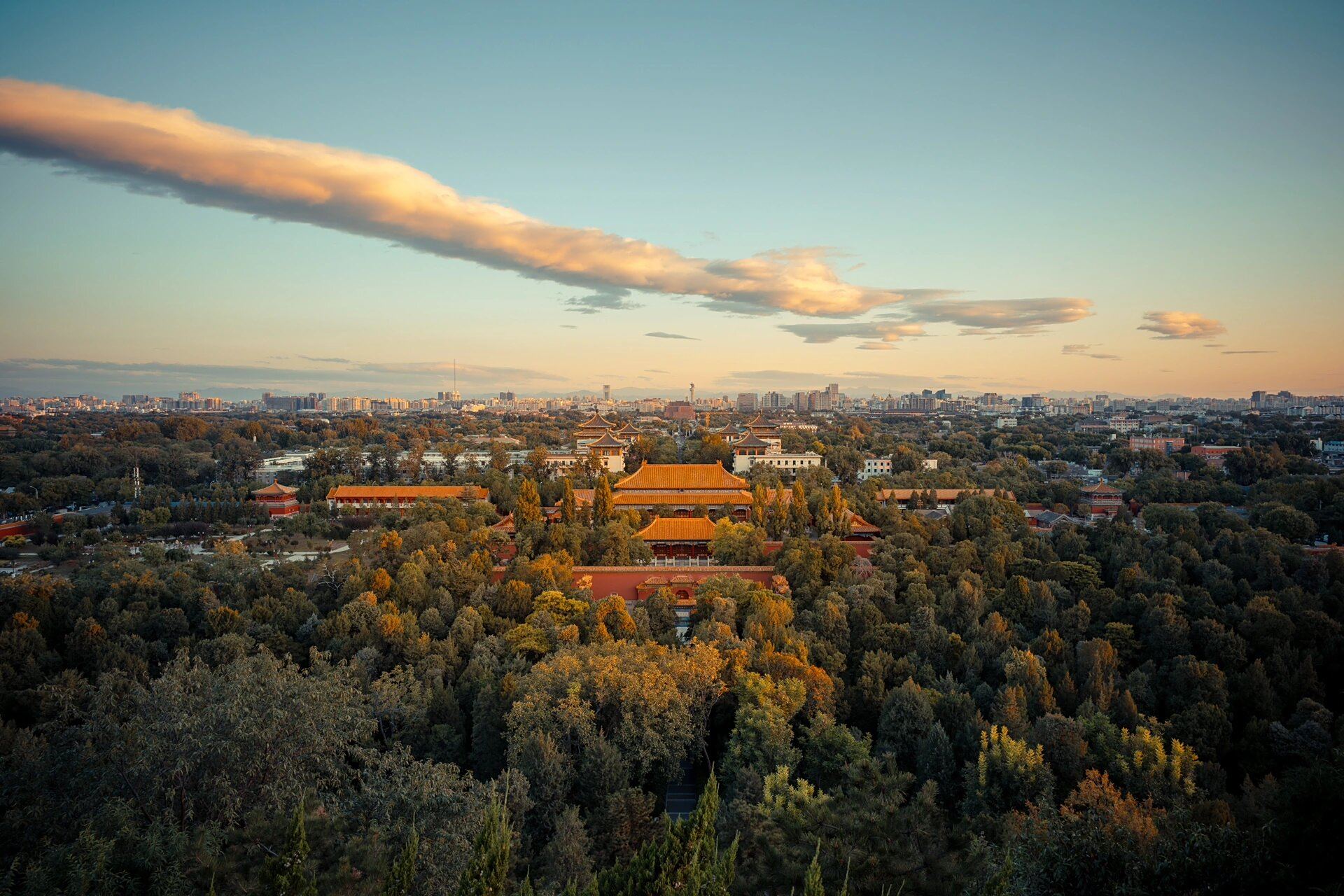 北京·紫禁之巅·景山公园|中轴线最佳观景点 迎着朝霞,爬上景山公园