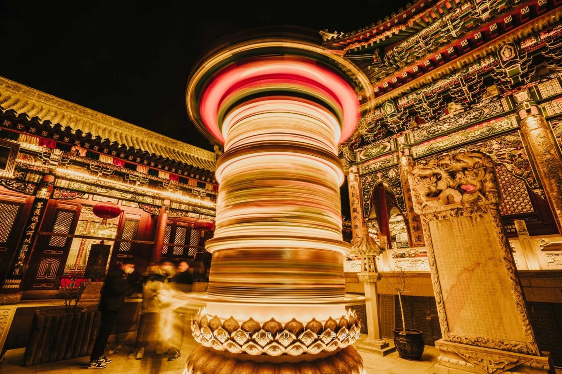 五台山夜景最美寺院|广化寺 说这里是五台山夜景最美一点也不为过