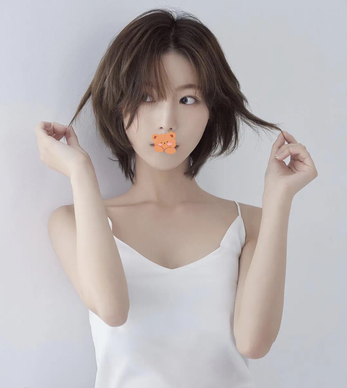 圆脸方脸短发分享甜美挂耳潮短发女生短发分享用很多种层次结构的方式