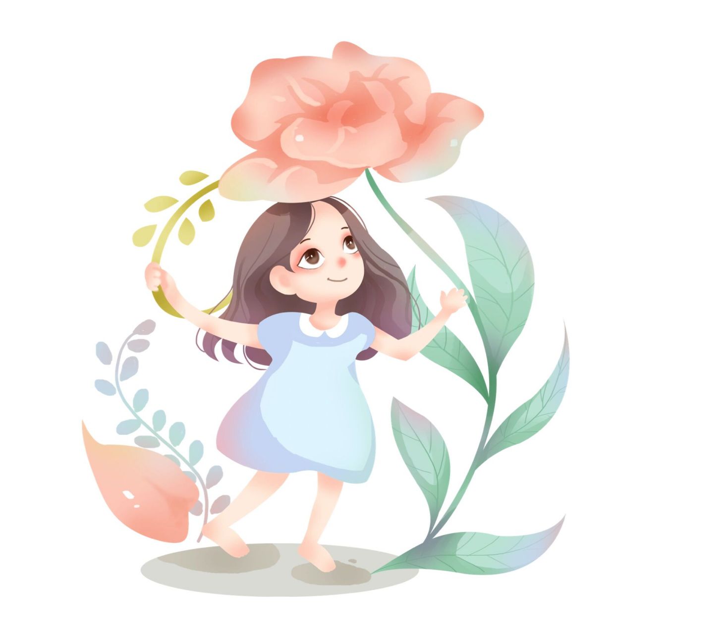 卡通跳舞人物97免抠素材 94今日素材 	 92手绘卡通清新唯美跳