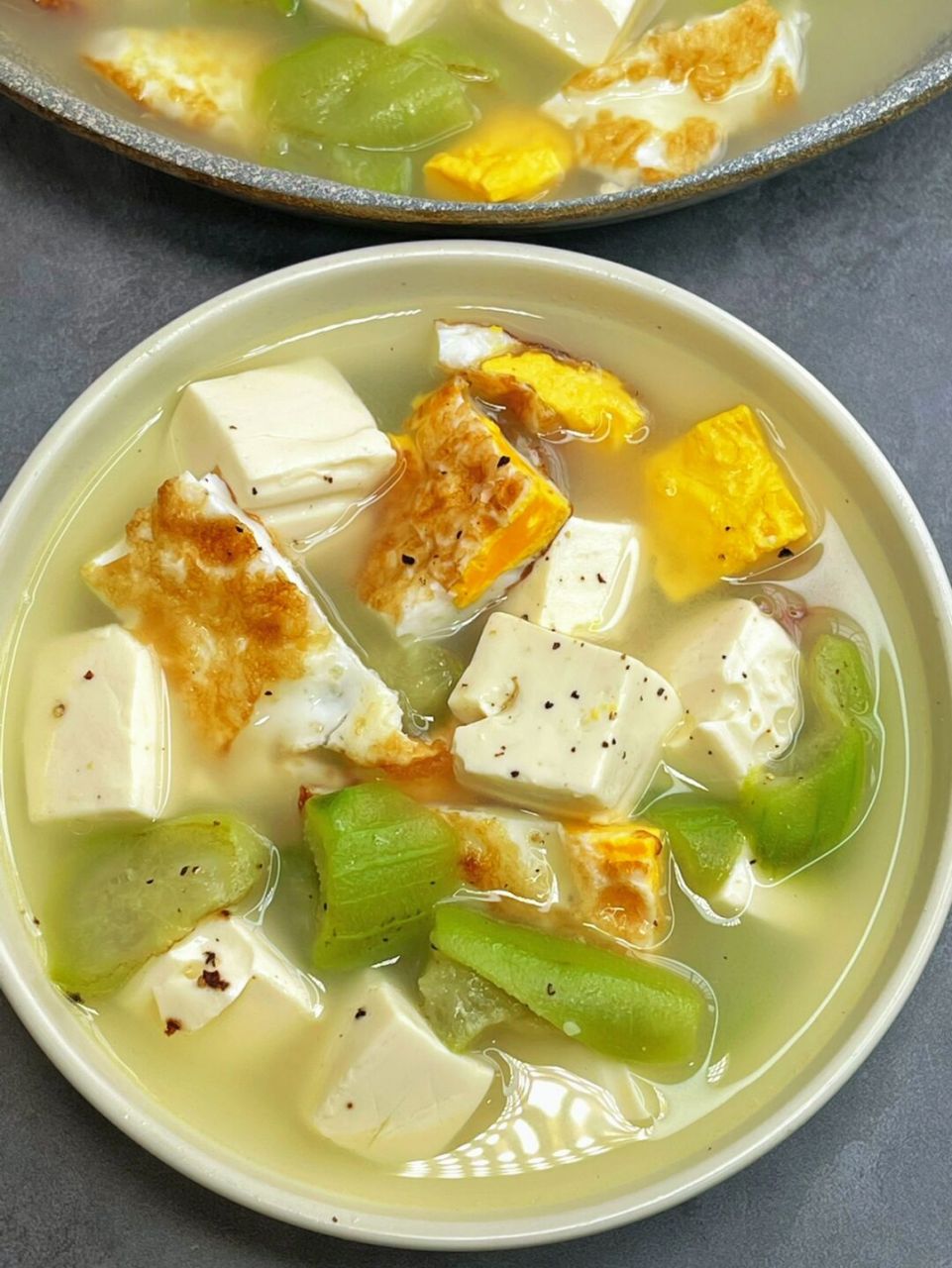 丝瓜豆腐鸡蛋汤图片