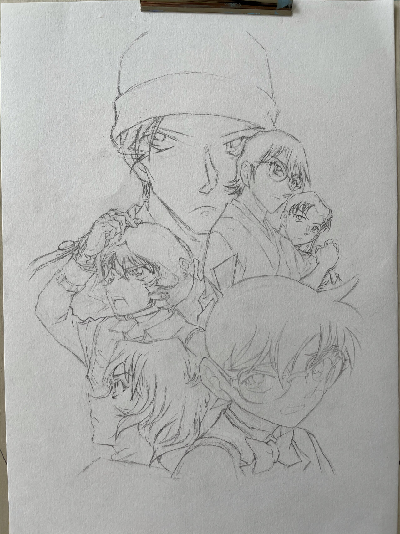 手绘|名侦探柯南m24绯色的子弹剧场版海报