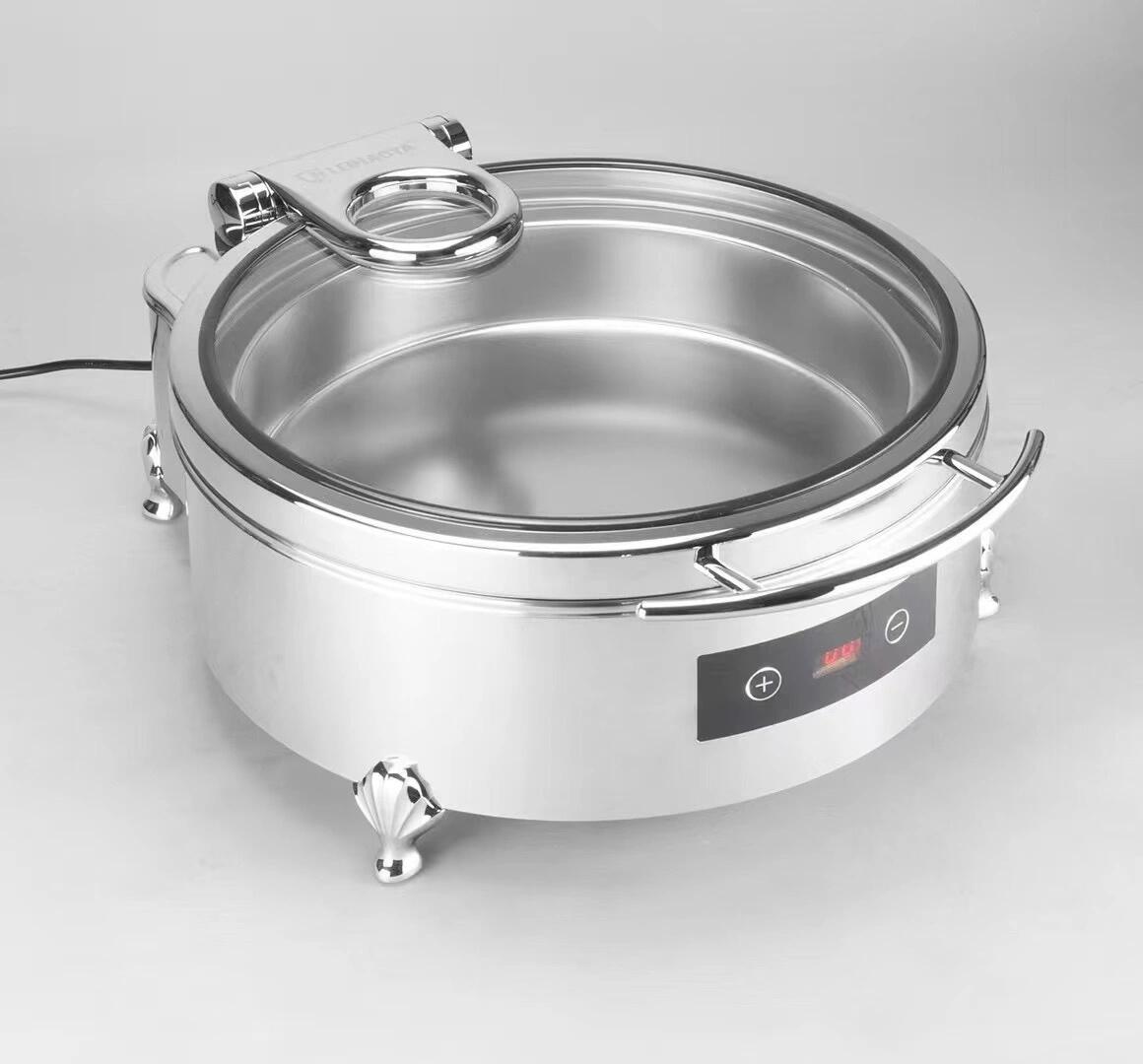 不锈钢自助餐炉电加热保温锅可视液压布菲炉