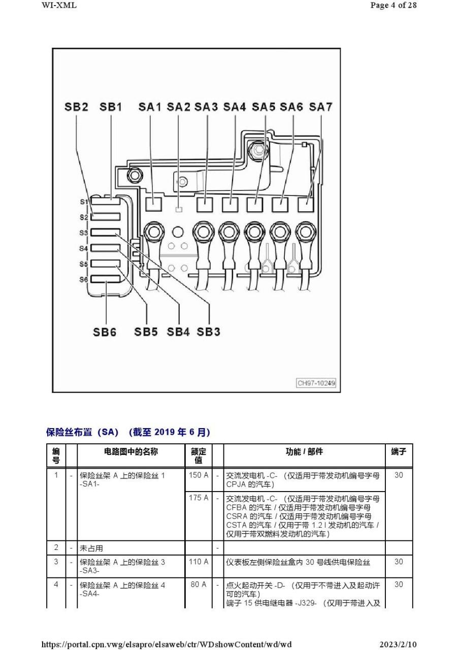 大众朗逸保险丝图解图片