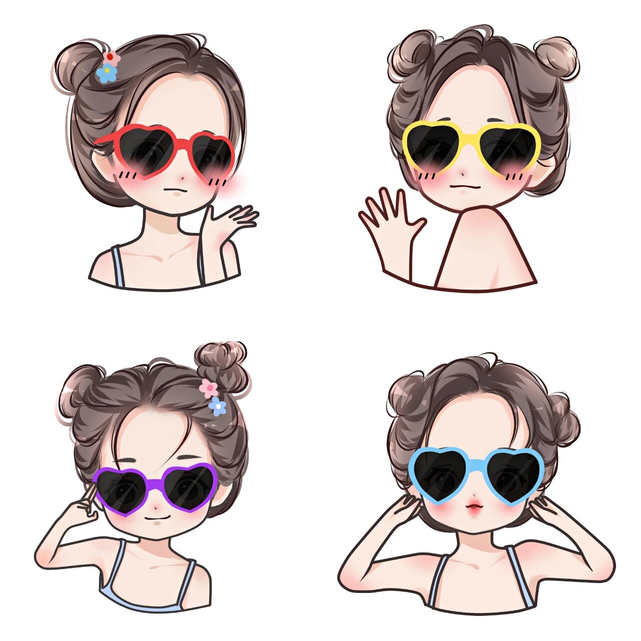 可爱四连拍~ 四人头像