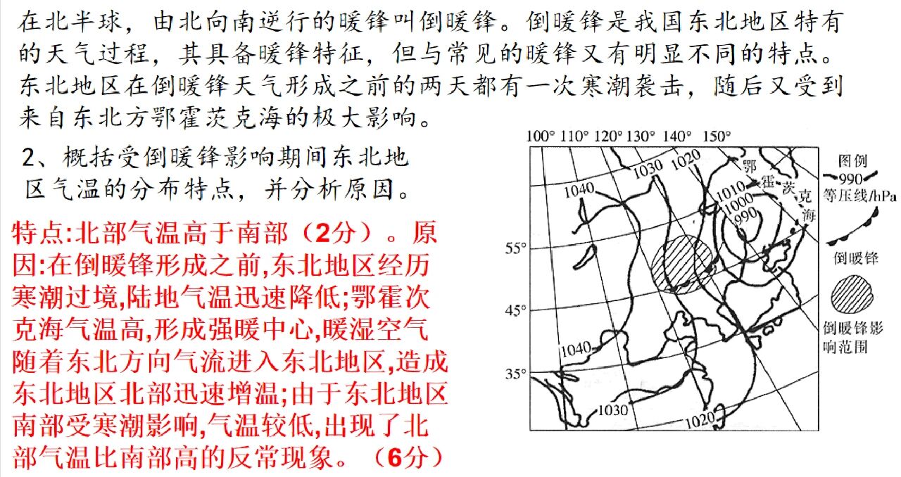 暖锋过境时的天气特征图片