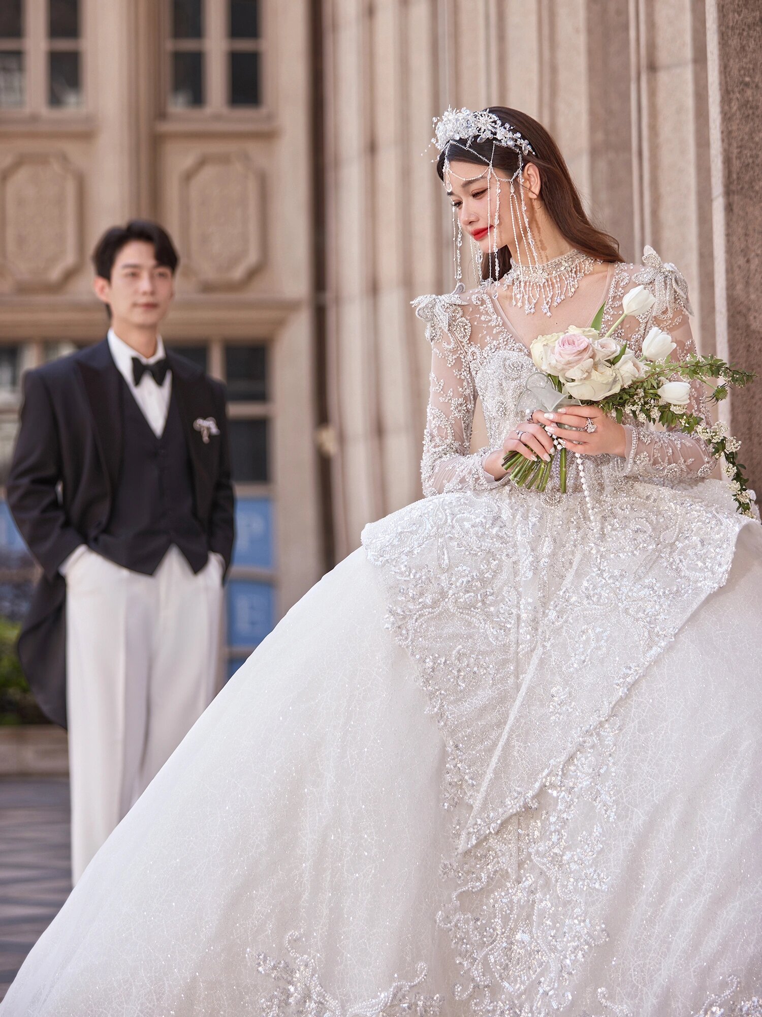 被狂赞的欧式城堡婚纱照90一眼沦陷公主风