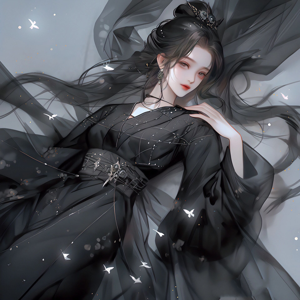 ▏古风女生头像 黑色,也许很多人认为代表冷酷, 其实在我看来,黑色是