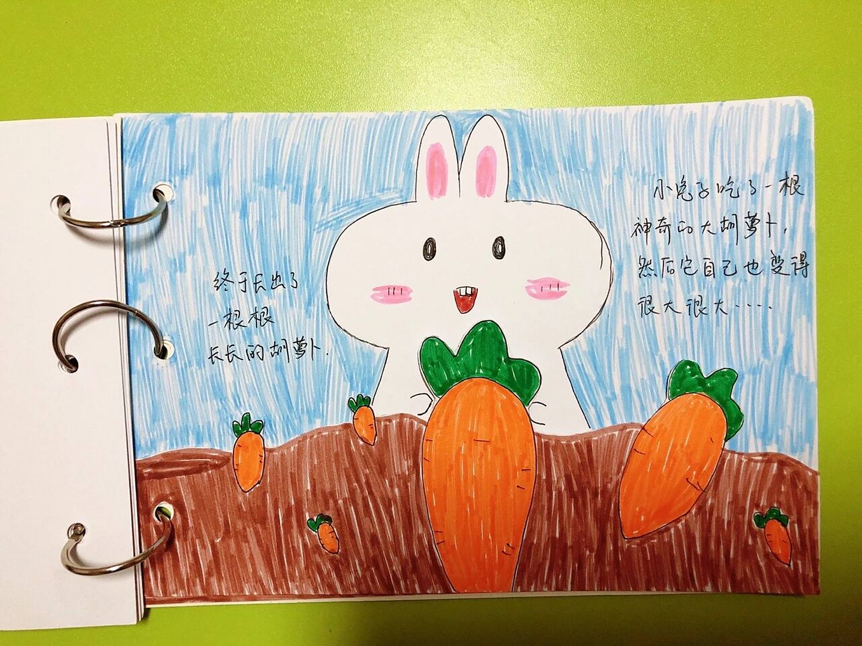 幼儿园自制绘本|胡萝卜种植记 胡萝卜09种植记 故事简单,场景简单