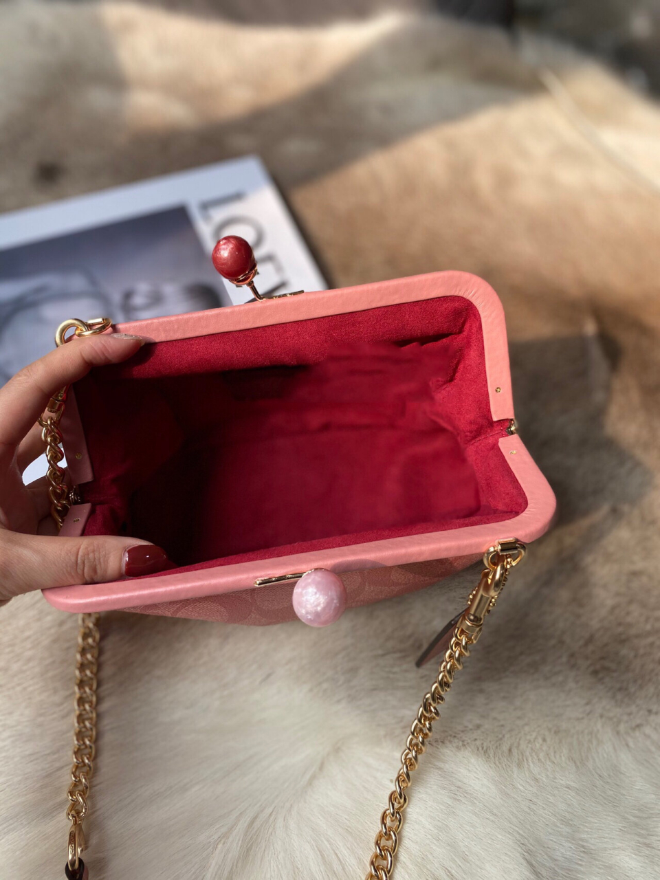 包包|粉粉嫩嫩蔻驰锁吻包coach 超级美94  coach 蔻驰新款复古新年