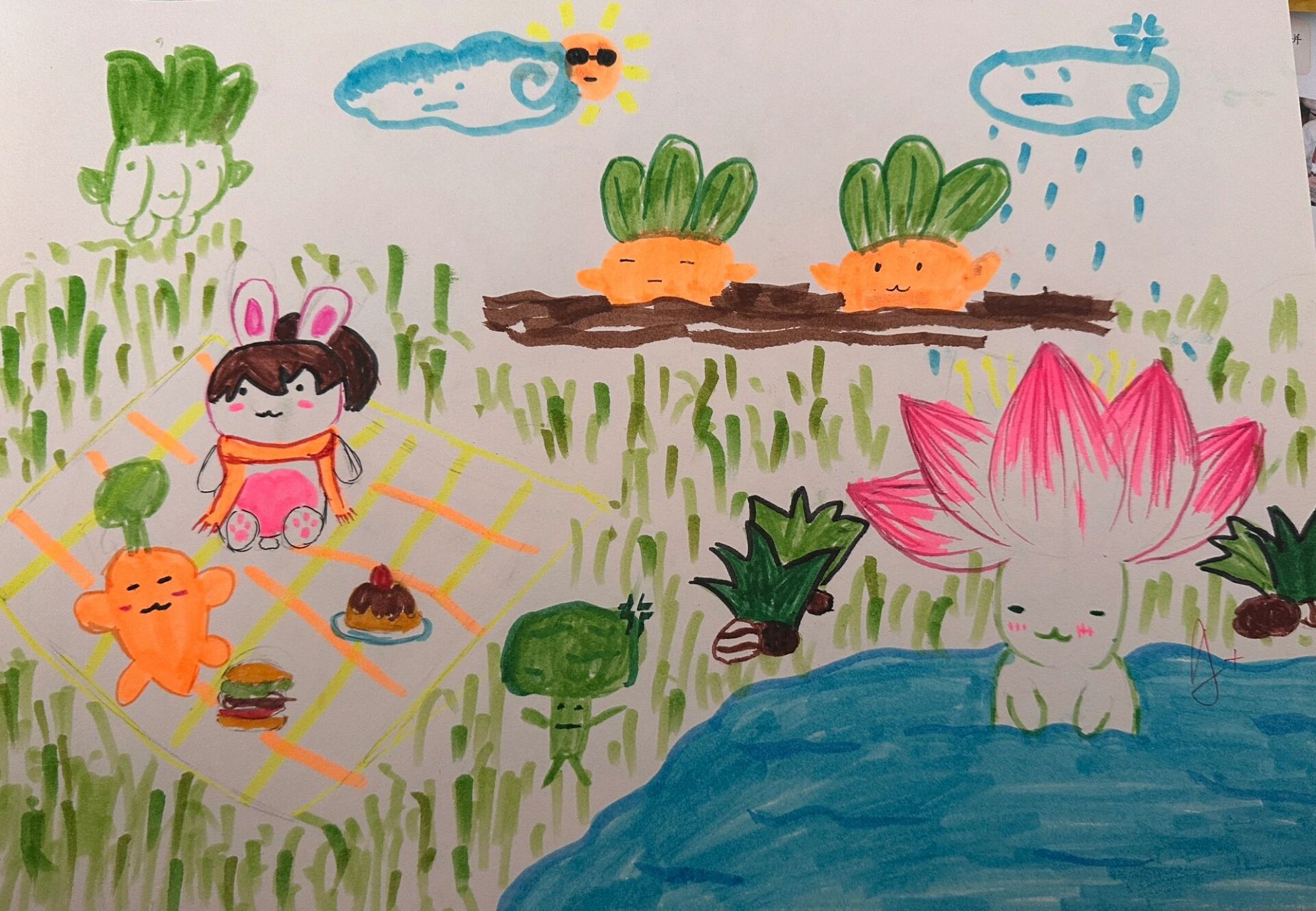 四年级美术下册《我画的动漫形象》 j就爱用添加法绘画动漫形象的同学