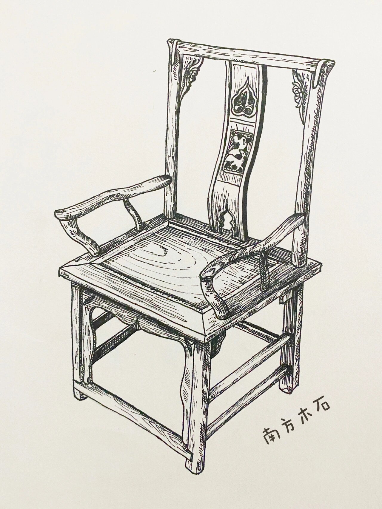 椅子—写生线描