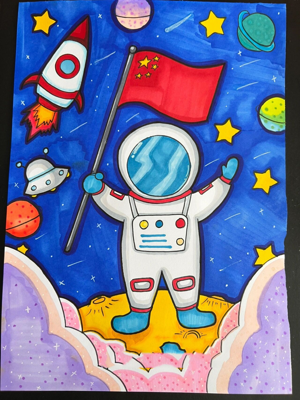 航天梦主题画  有宝宝让我更新航天梦主题画,这不就来了,快拿去用吧