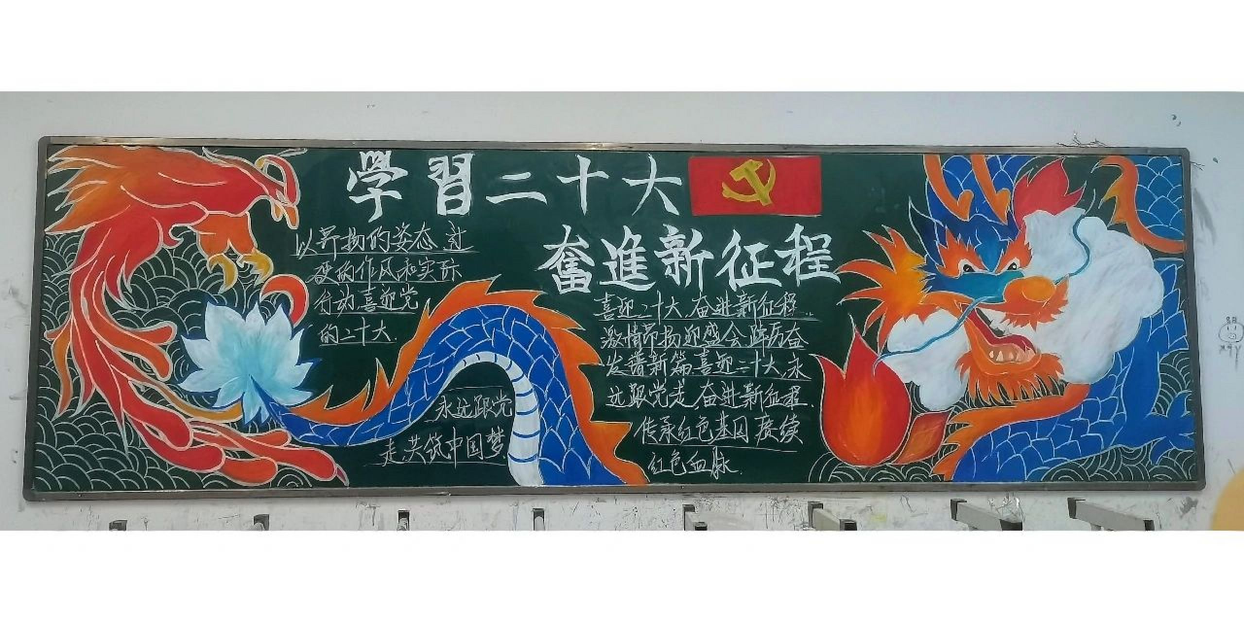学习二十大奋进新征程黑板报 二十大新出黑板报