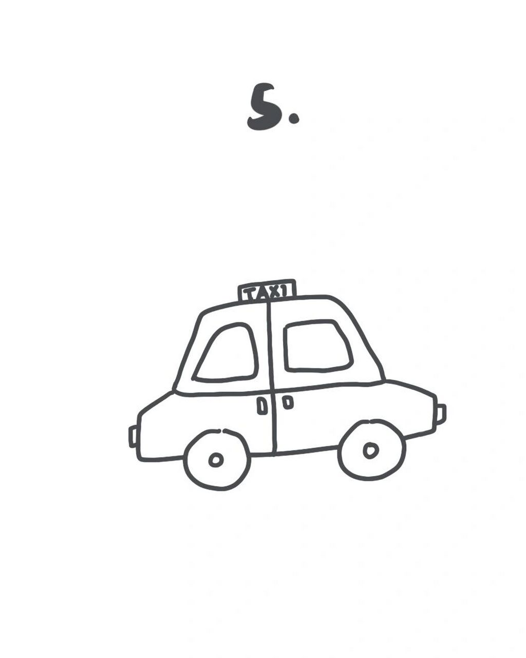 然后画出出租车的下边部分. 99step3.
