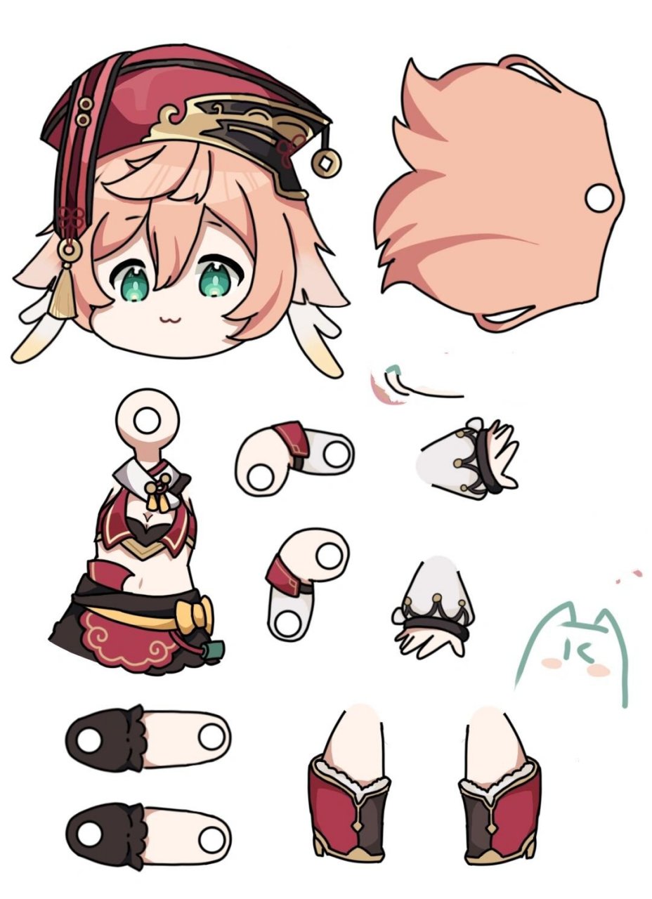 烟绯可动纸片人图纸 拖更这么久真是抱歉 因为最近没时间所以更新会