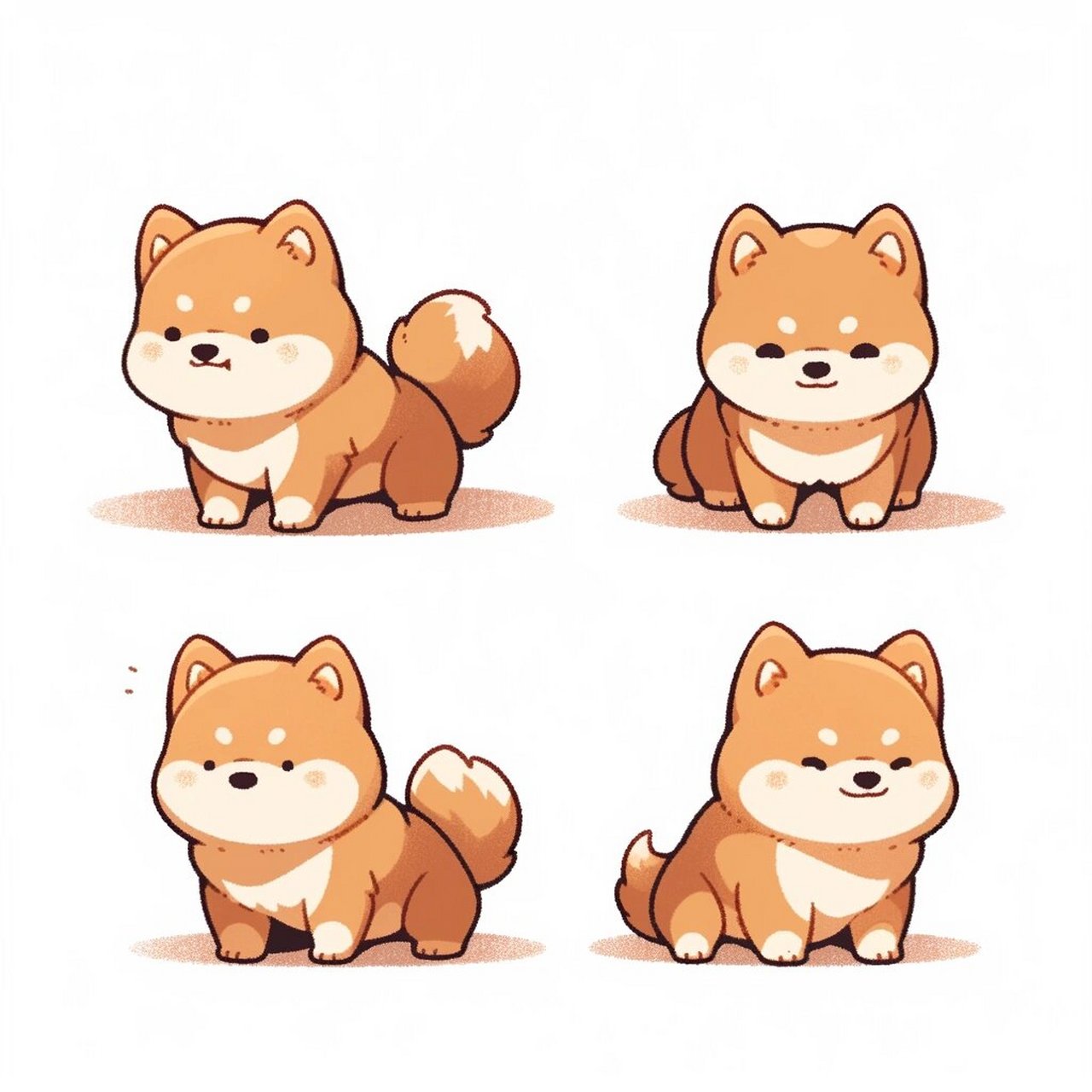 超可爱柴犬表情 表情分享