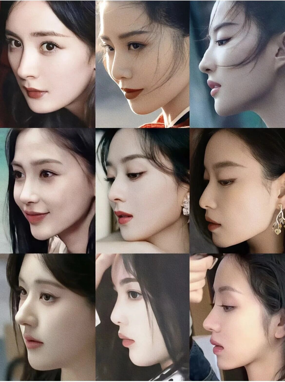 不愧是内娱女星 侧脸美绝