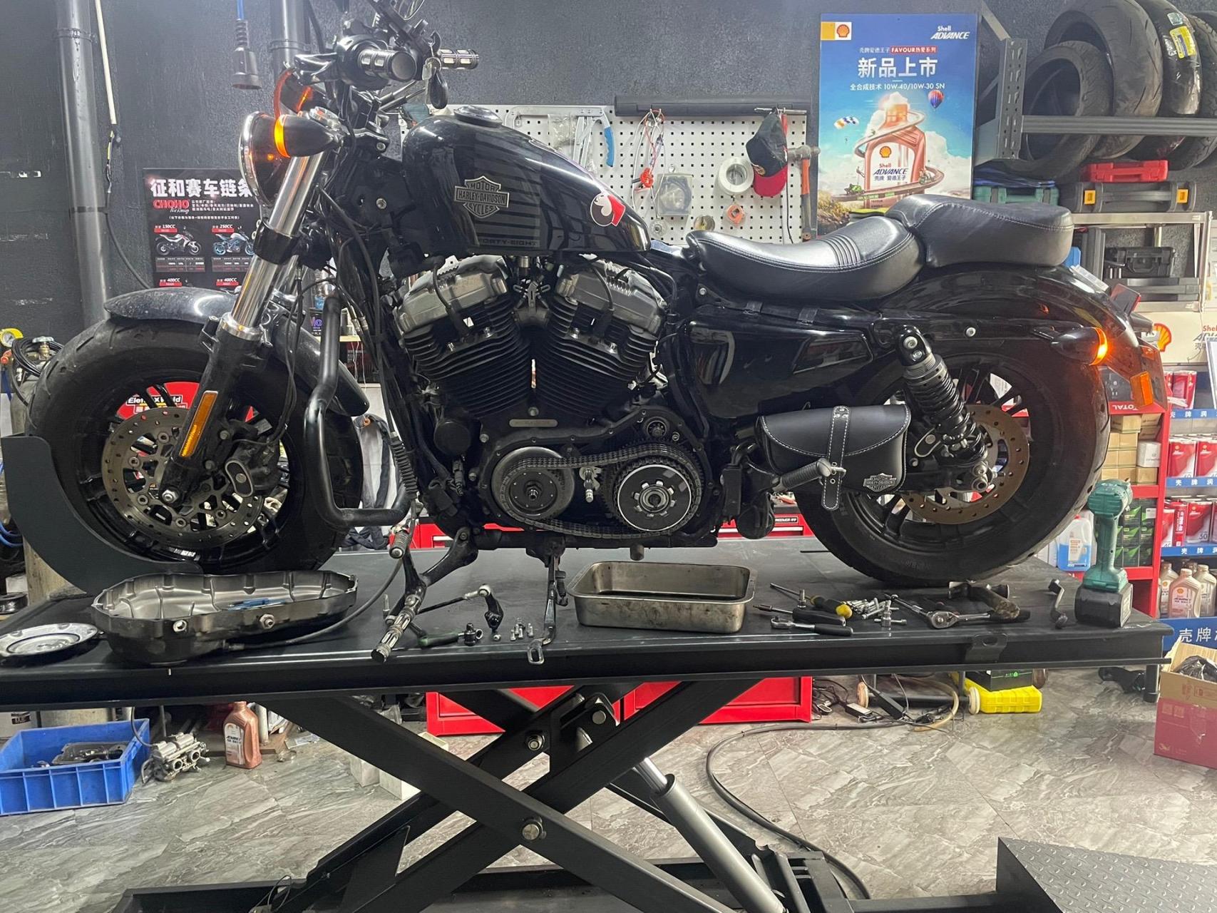 常德浪子机车.维修 保养一台哈雷x48  美式肌肉车