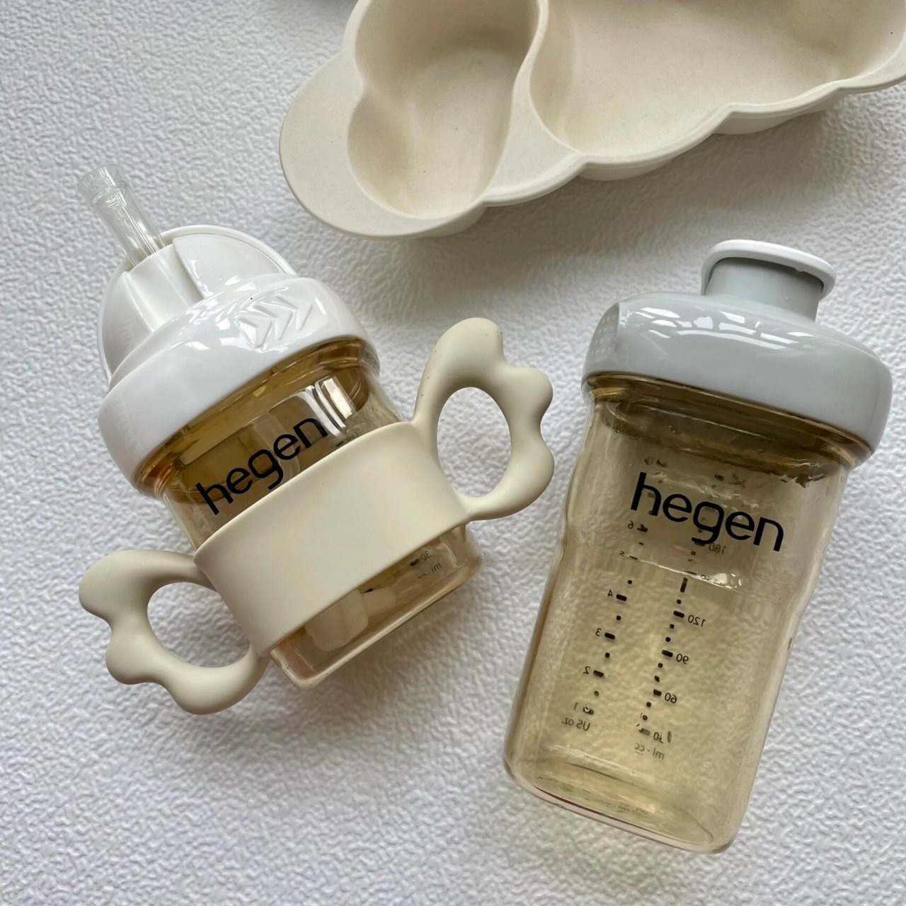 闲置的hegen奶瓶不要扔,这样做秒变亲子杯 宝宝现在已经用不到这两个