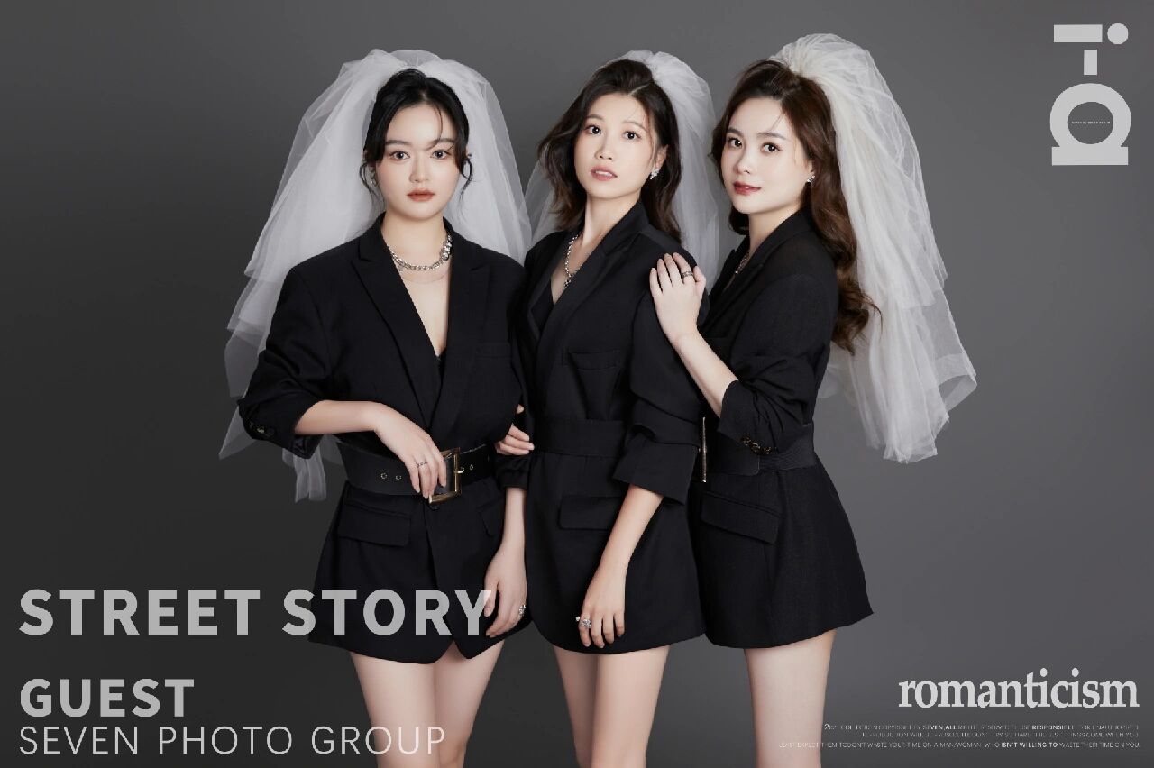 三人闺蜜写真|又酷又时尚的闺蜜杂志风格