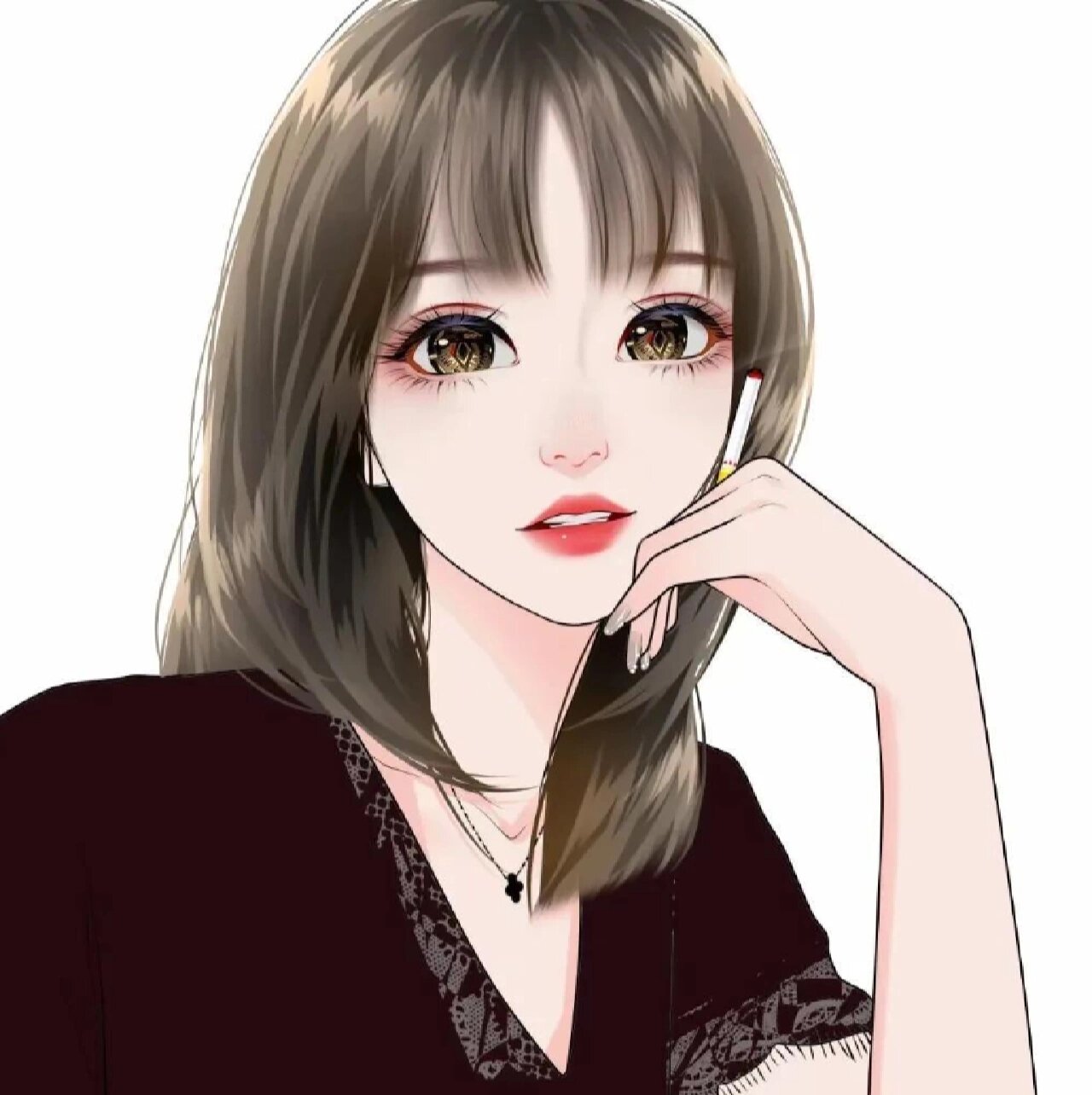 好看漂亮的美女手绘头像,魅力四射