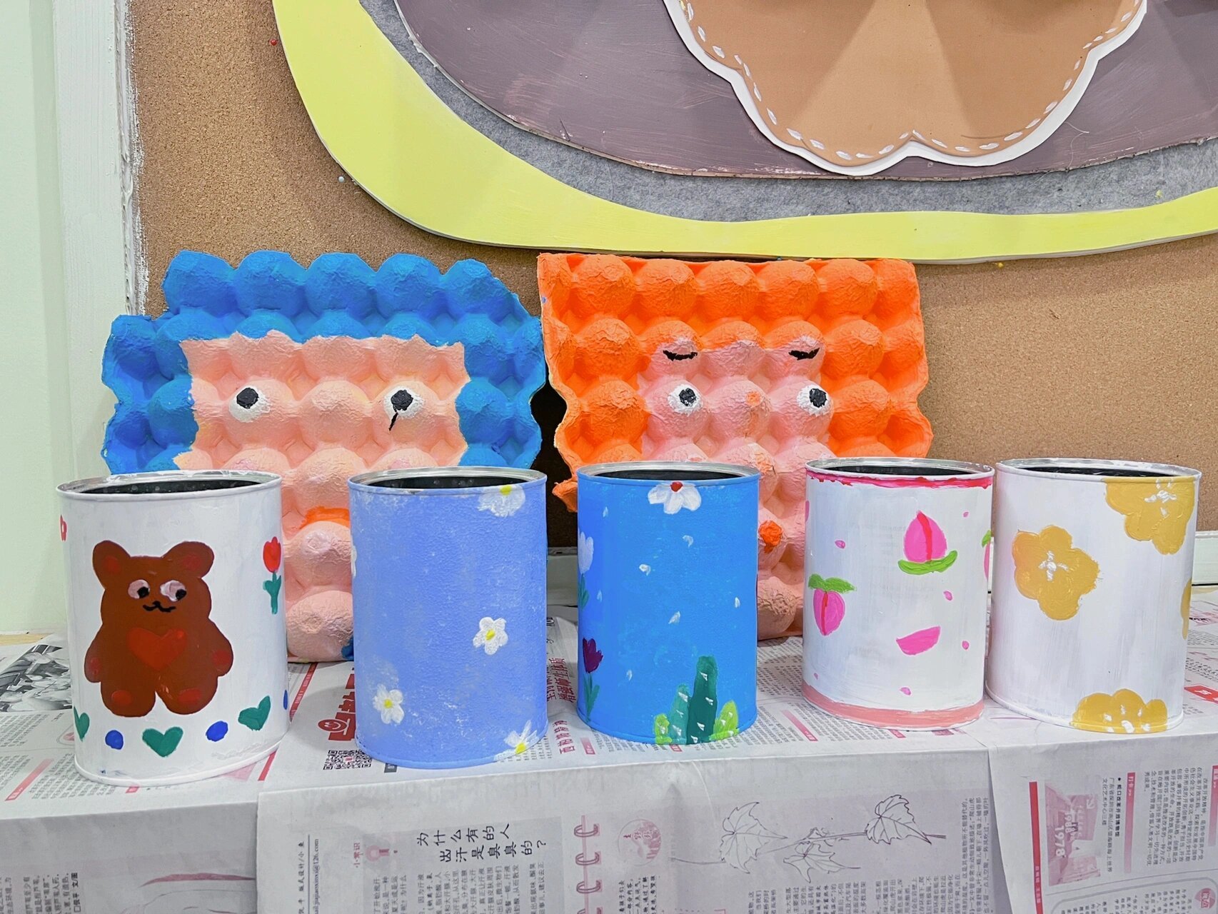 废物利用|奶粉罐笔筒丙烯手工diy 快给奶粉罐涂上好看的颜色吧.