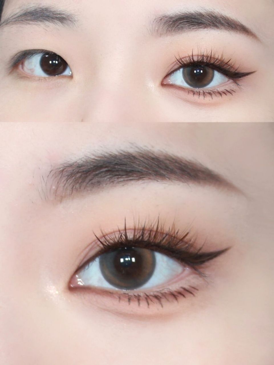 最近很97截断,亚裔,烟熏妆都是上挑眼线!