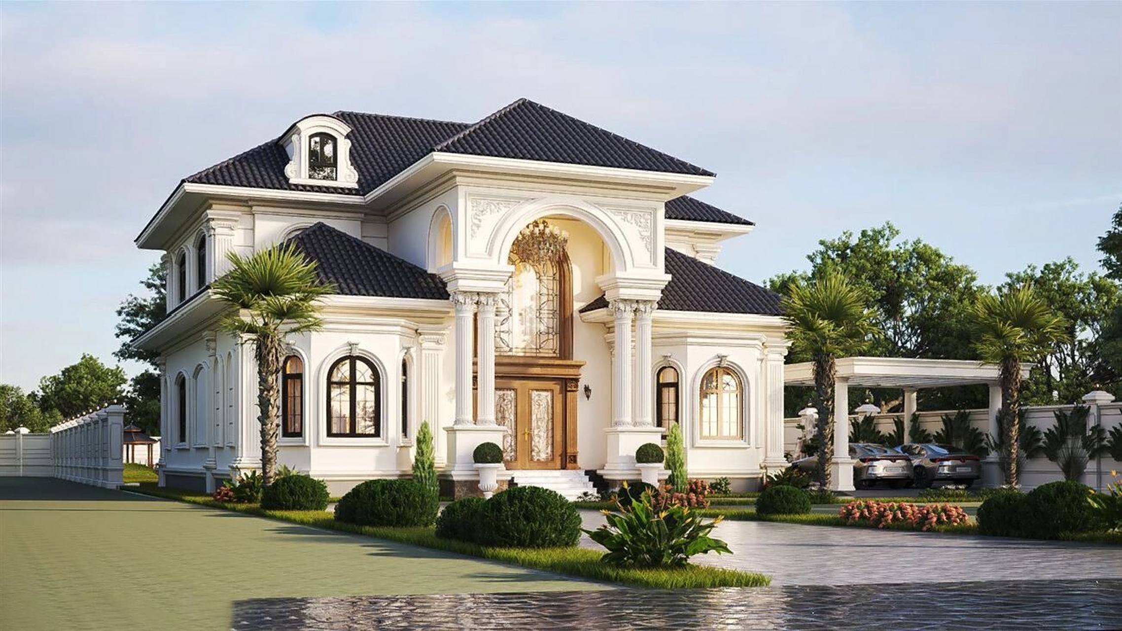 两层新古典欧式风格农村自建别墅设计 01如有自建房需求,欢迎沟通