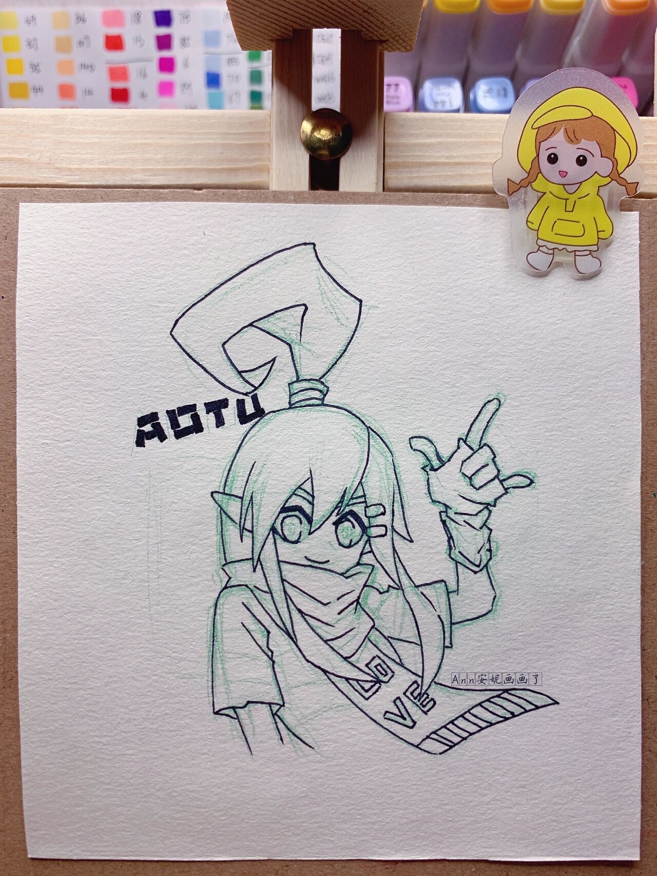 画画|彩铅手绘凹凸世界艾比@脸脸王wang的动态