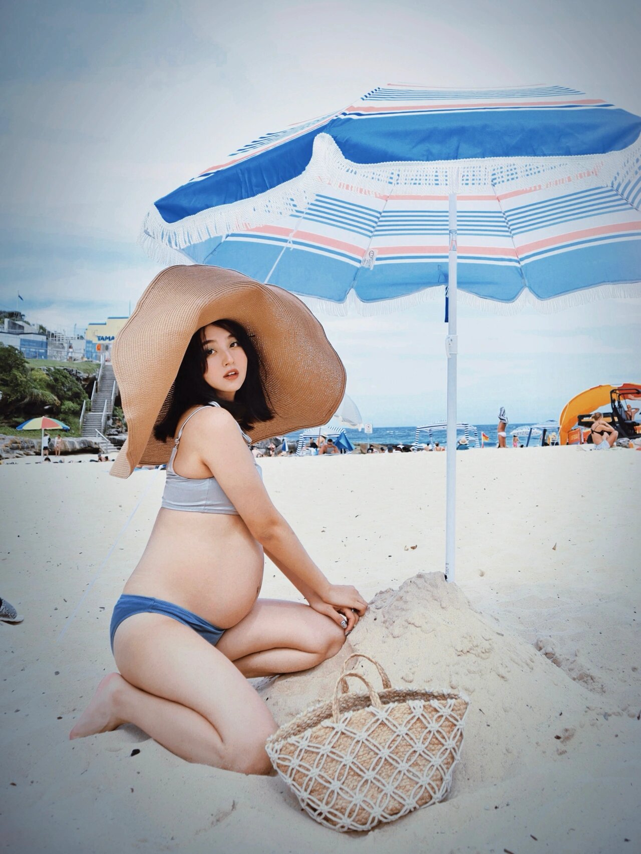 30w 4肚肚95怀孕当然要穿比基尼记录啦98 孕前就是个海边比基尼