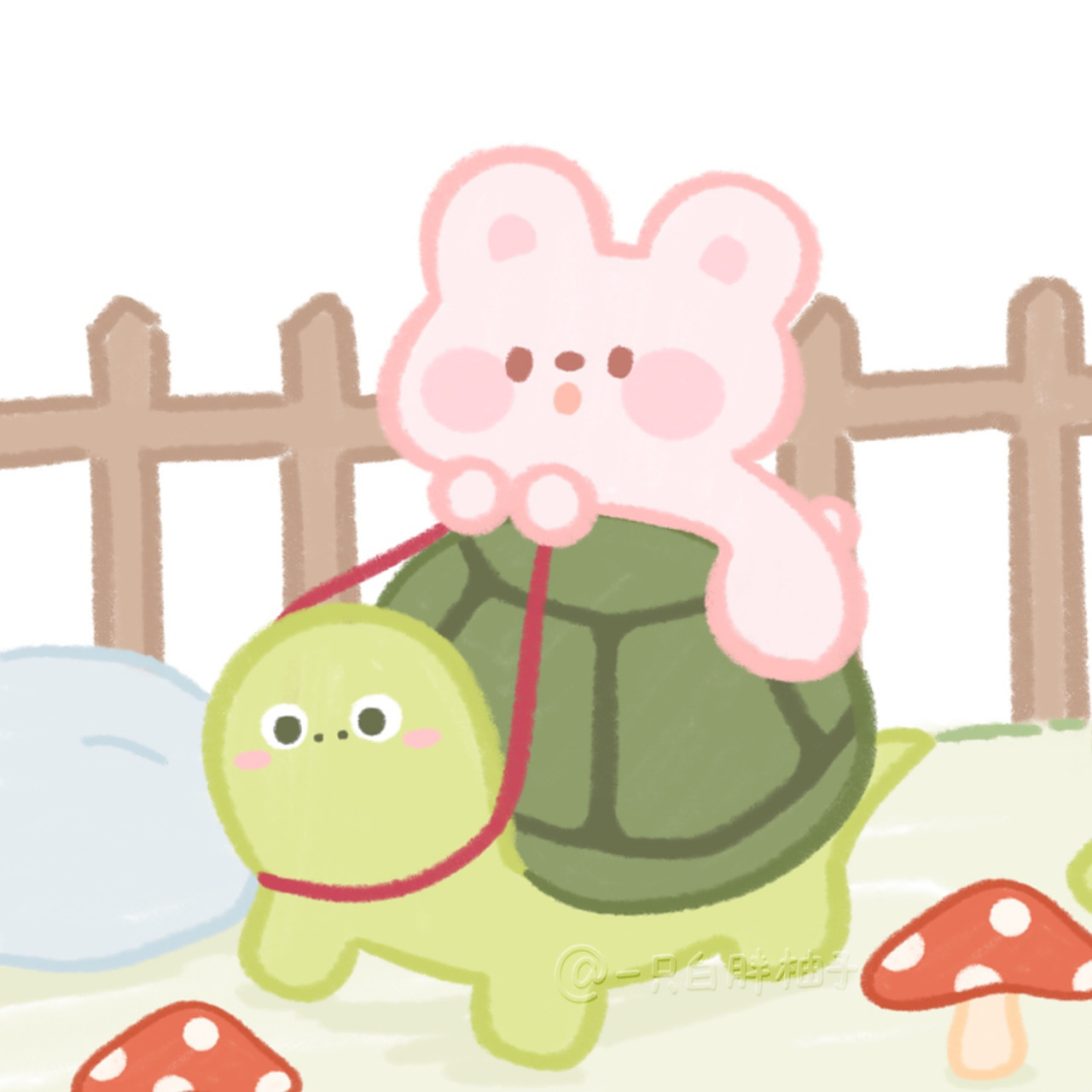 98熊兔情头|一起骑乌龟! 继骑猪99之后又一离谱情侣日常[害羞]