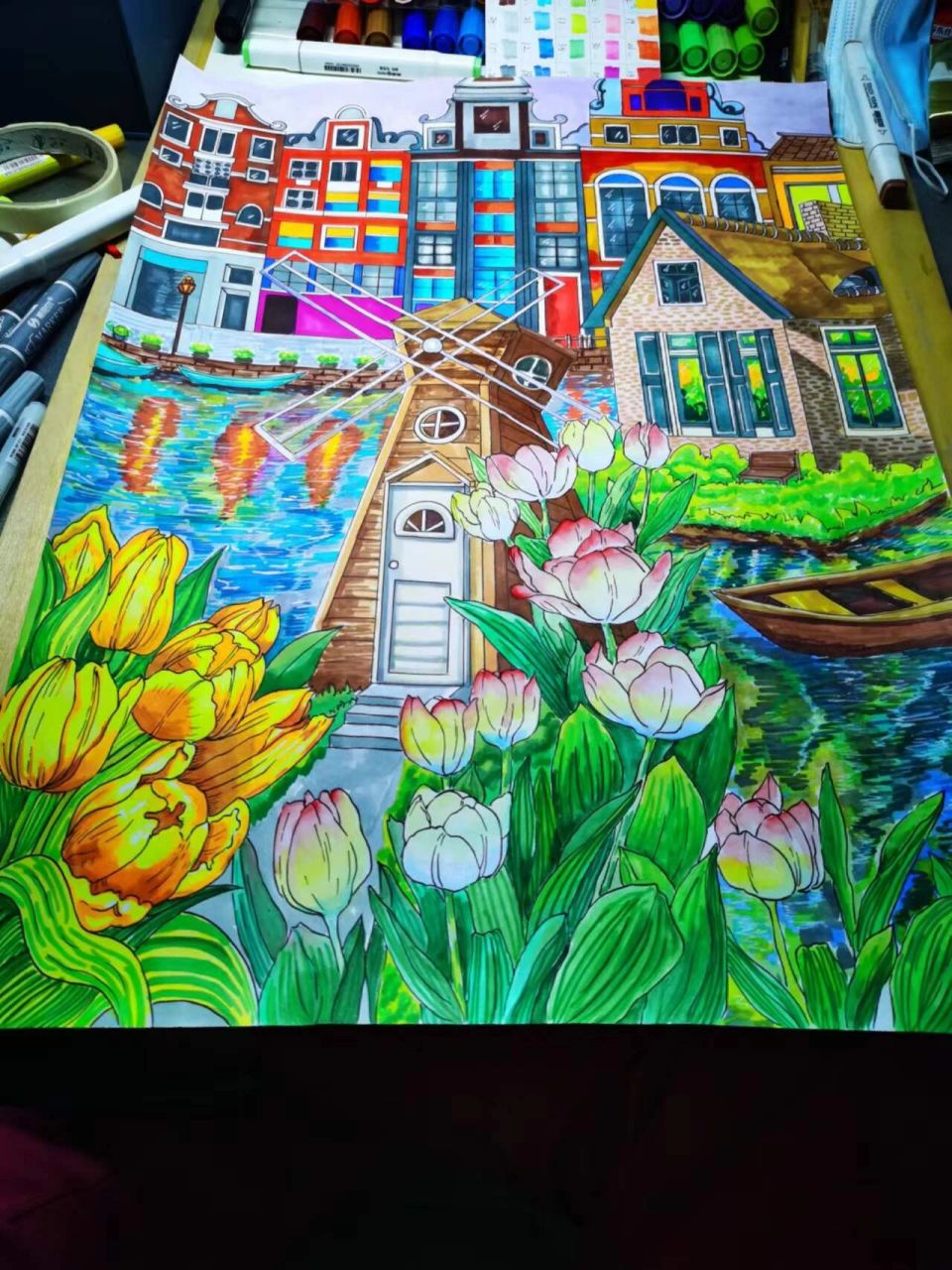 荷兰特色主题画,荷兰风土人情主题画手抄报 已交作业,可以稍加修改