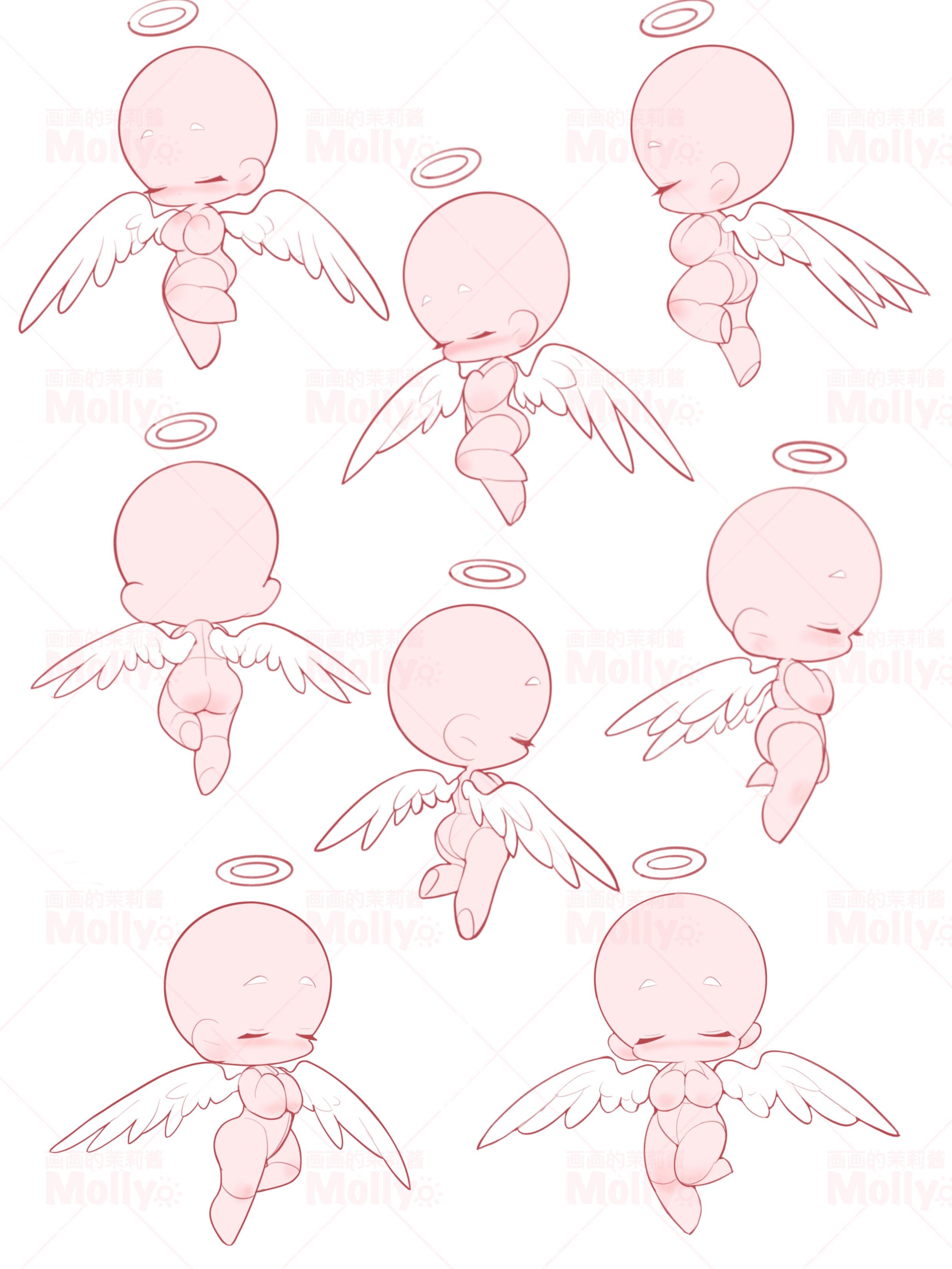 q版天使旋转逐帧