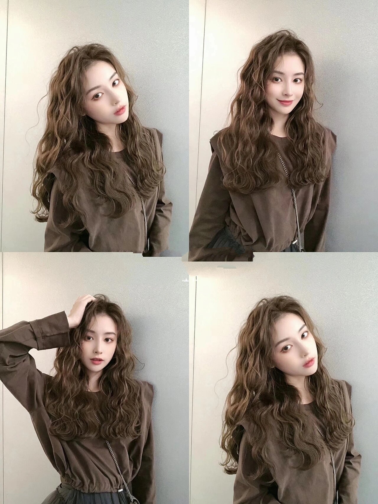 方脸圆脸显发量多法式烫发