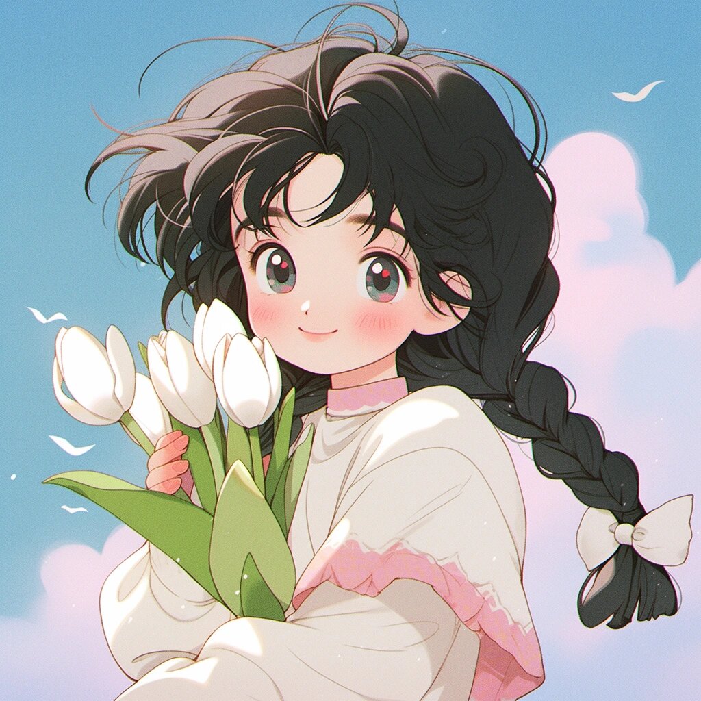 值得长期不换的捧花94女孩头像