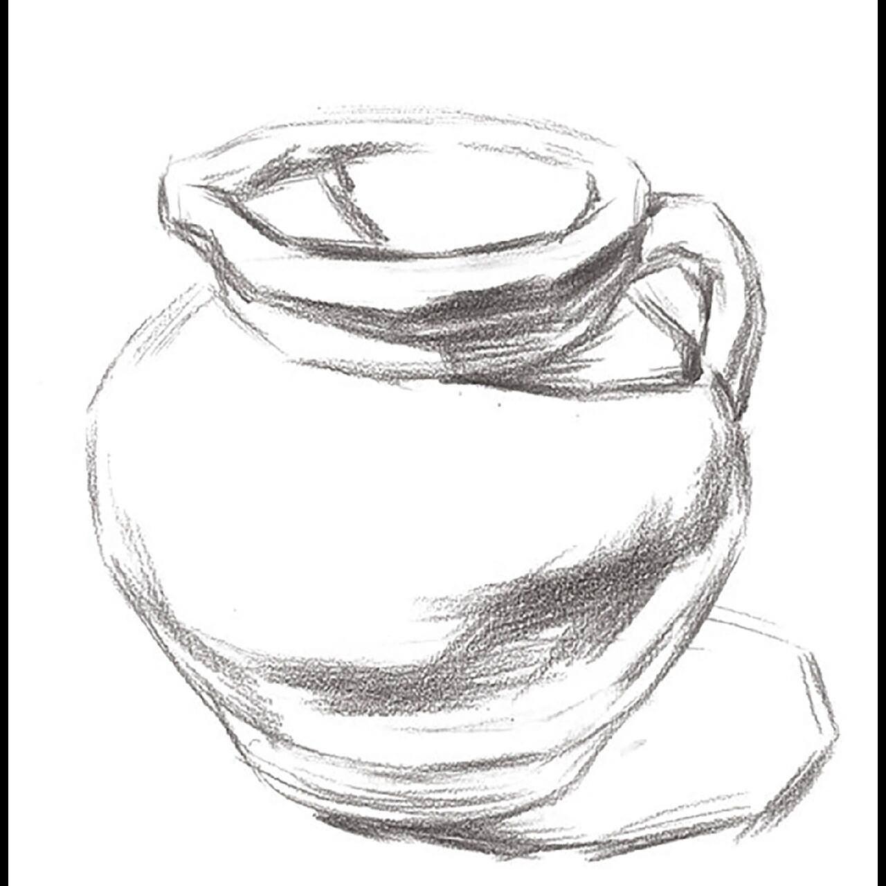 素描静物|素描陶瓷罐详细教学! 快学起来
