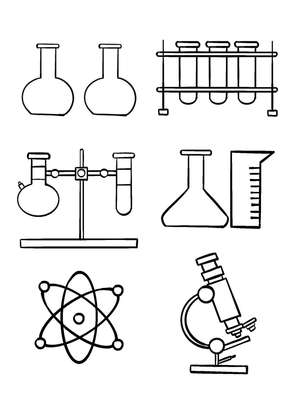 科学实验简笔画图片