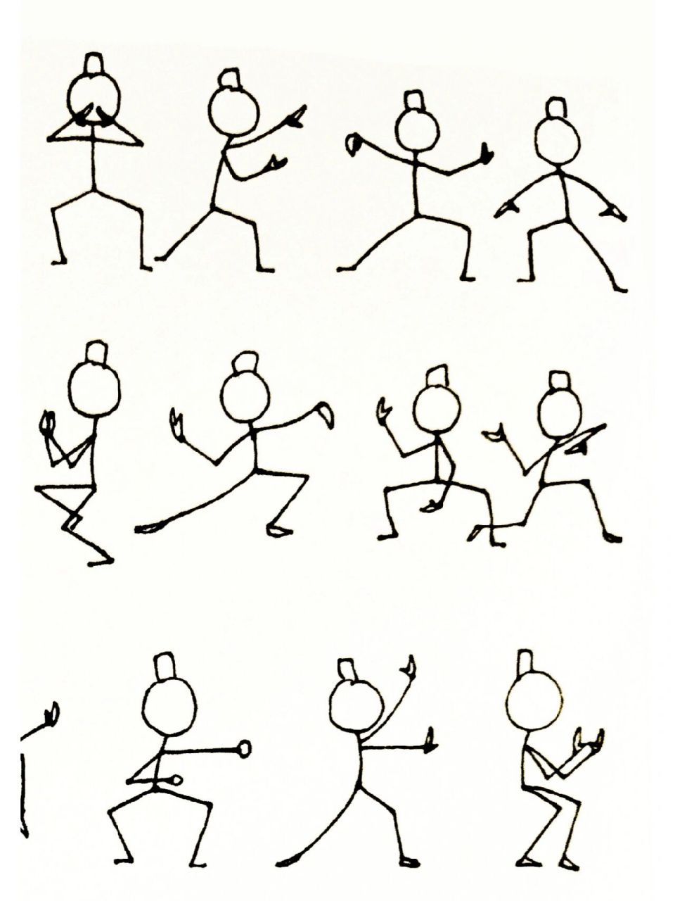 火柴人,太极拳,中国功夫,打拳,武术 有点点像武林秘籍的感觉哈哈