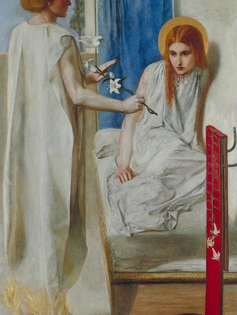 画与画|《天使报喜》 圣洁的白百合 94 画与花694 6799今天的