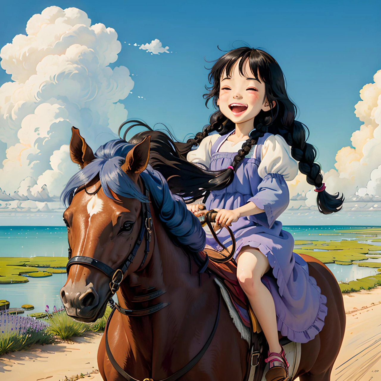 骑马情侣头像‖策马奔腾 策马奔腾,感受到大自然的力量和美丽