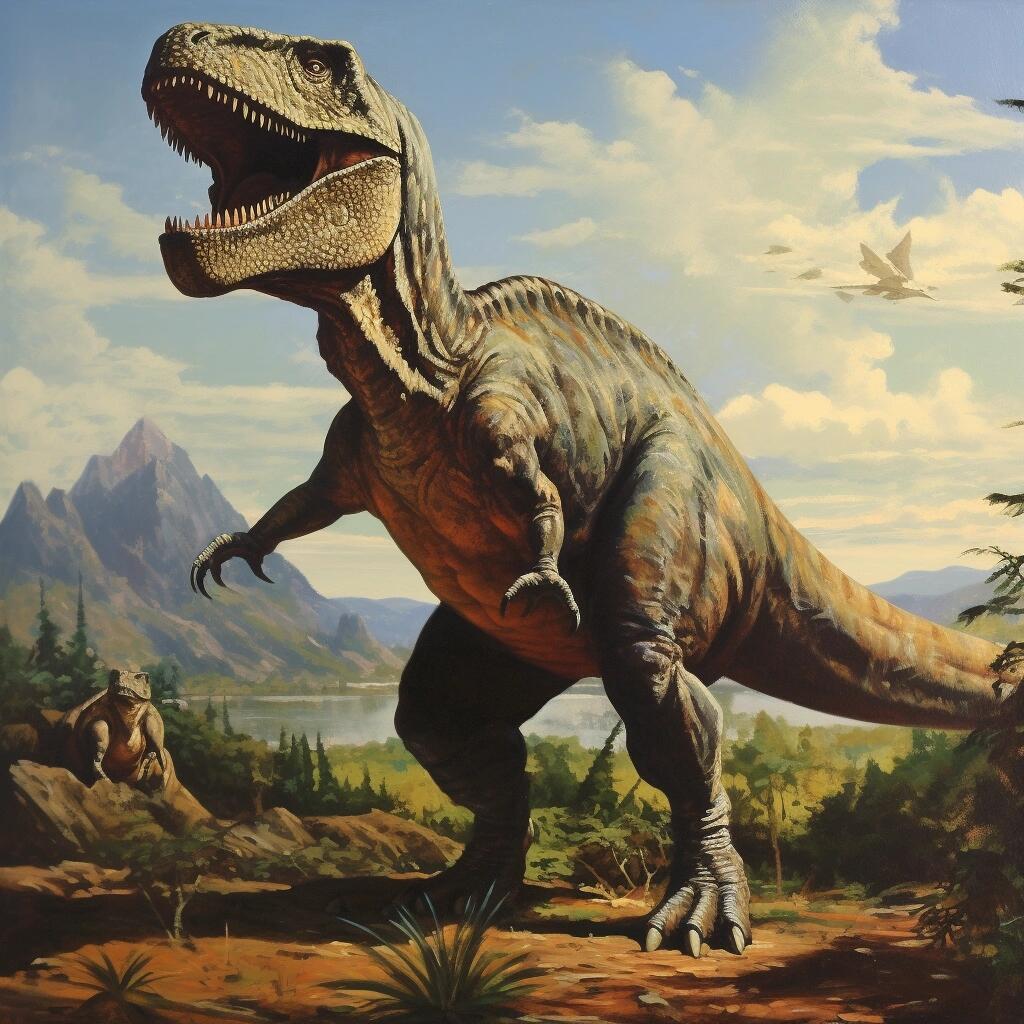 ai复古油画:侏罗纪恐龙