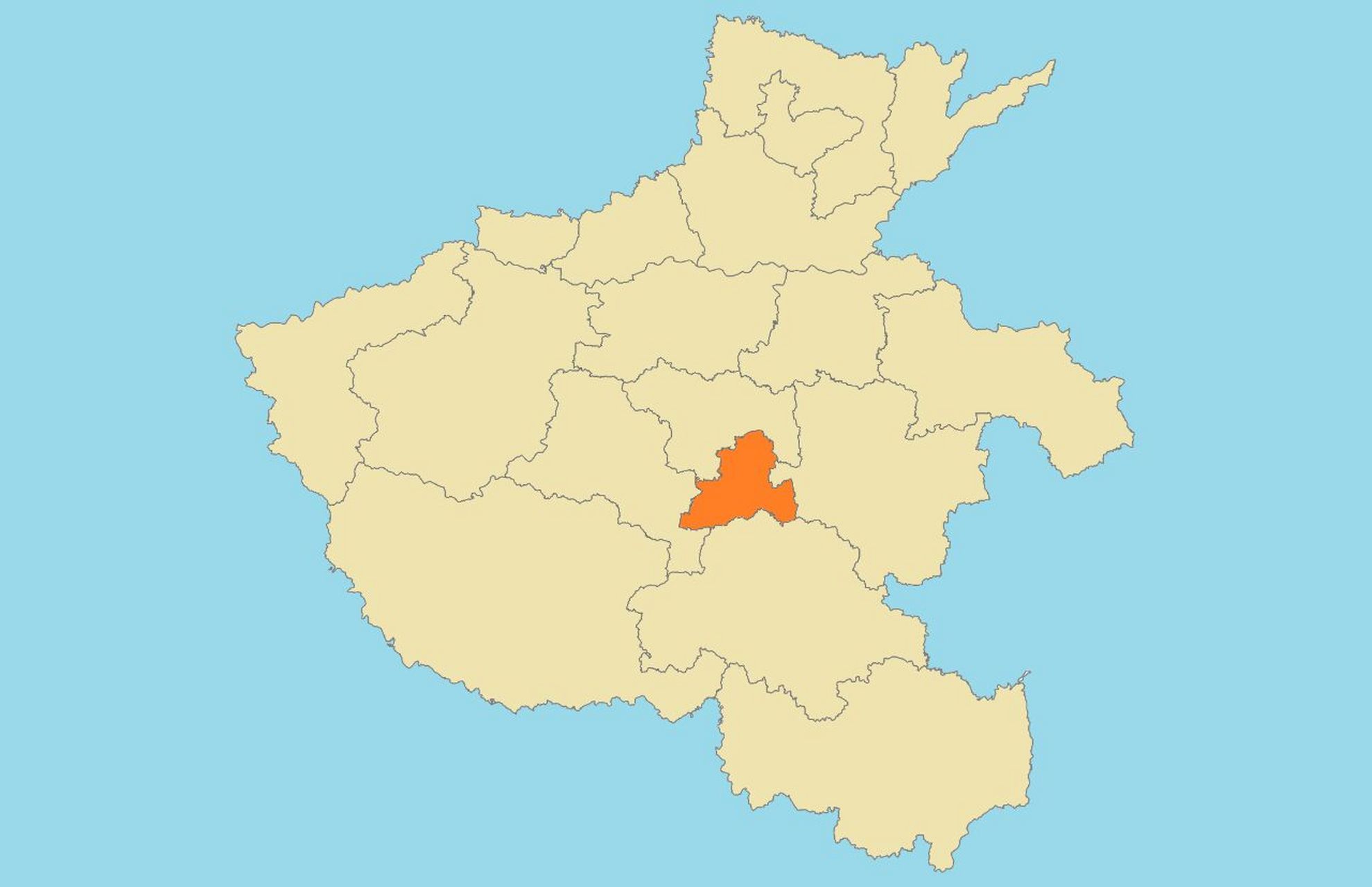 河南行政区划地图 漯河,下辖3市辖区,2县:源汇区,郾城区,召陵区,舞阳