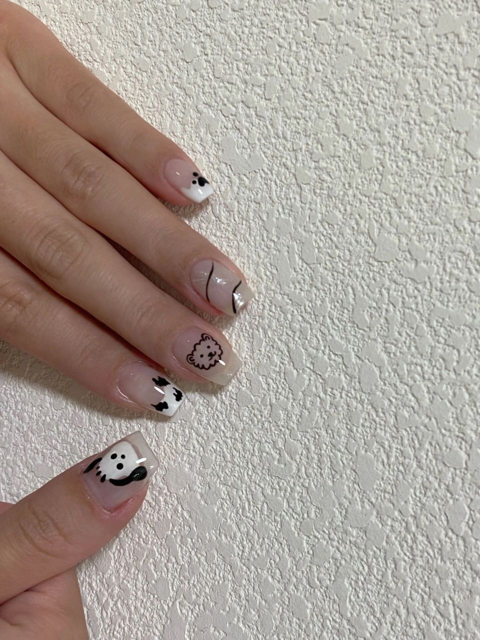 可爱的小狗狗美甲