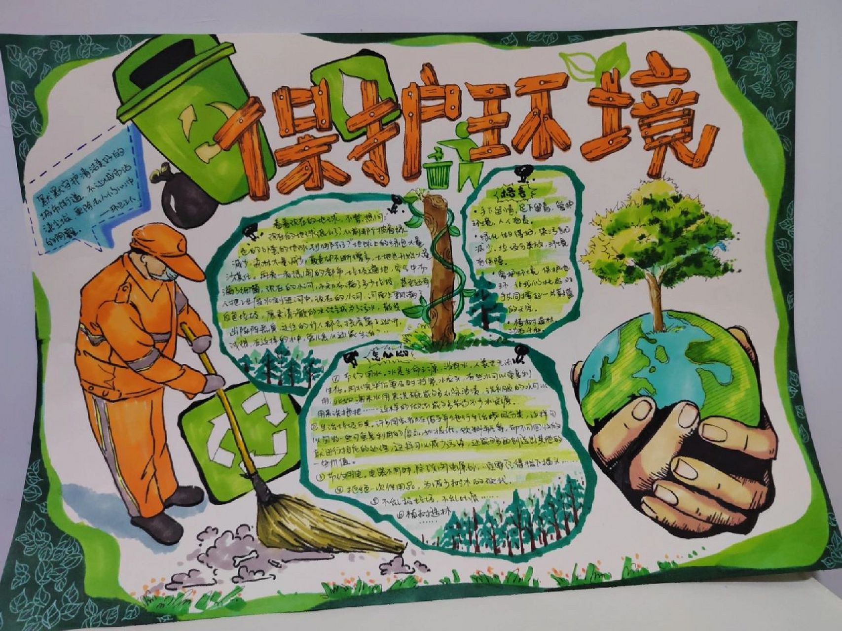 保护环境 手抄报 朋友们,又开始画手抄报啦,新鲜的