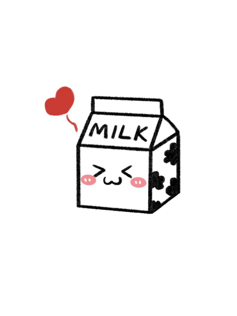 牛奶画画简笔画图片