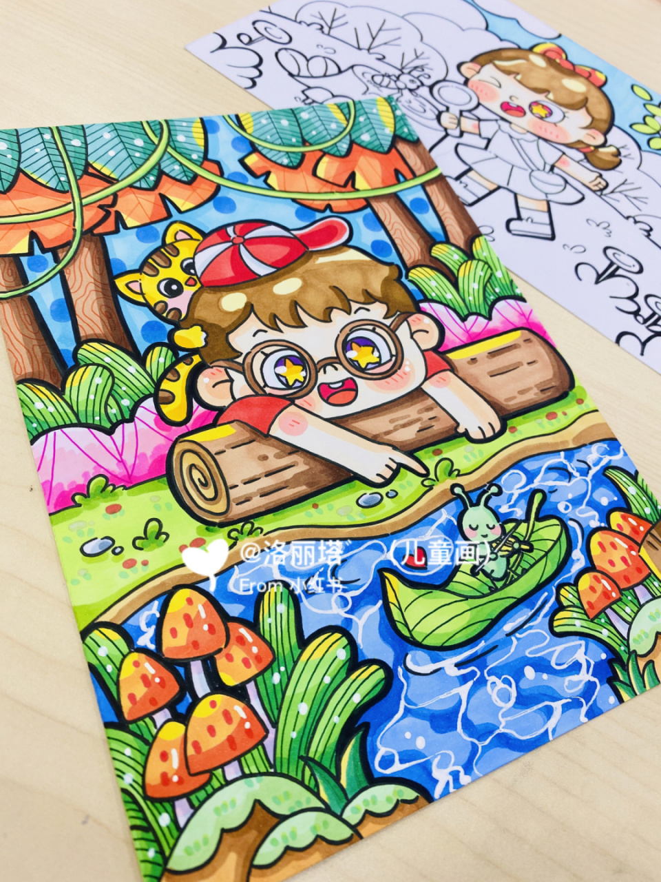 幼教考编·系列主题画《探索大自然》 参考老师的插画,改了一下喔～很