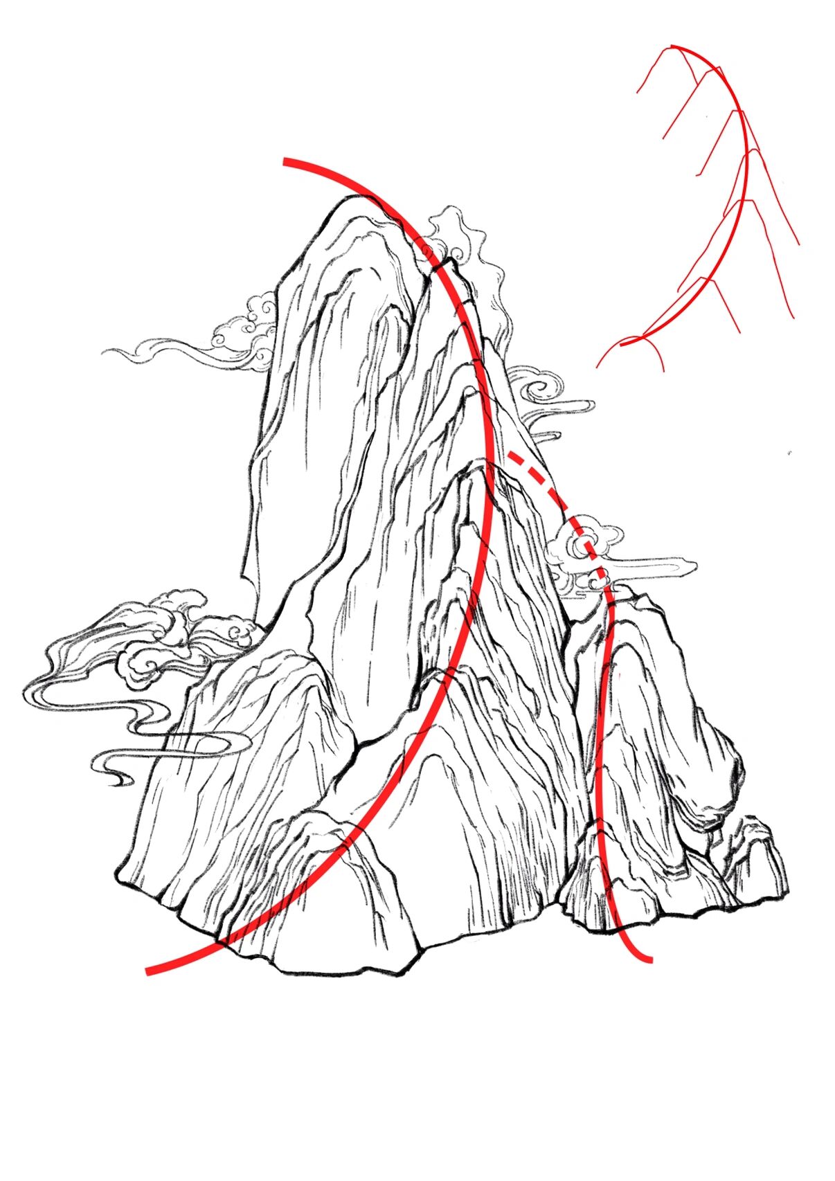 终于知道中国风的山怎么画了!