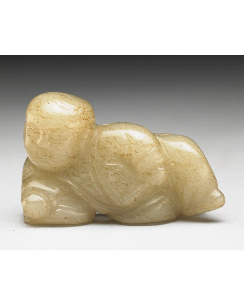 馆藏 南宋至元 玉童子 尺寸:全高2.65公分 最长4.