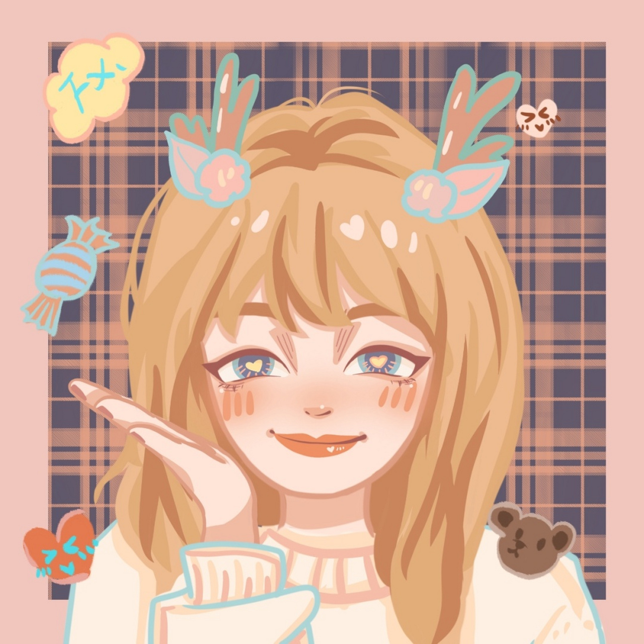 无偿头像,卡通,procreate 我的宝贝灿灿[亲吻][亲吻][亲吻] #pro